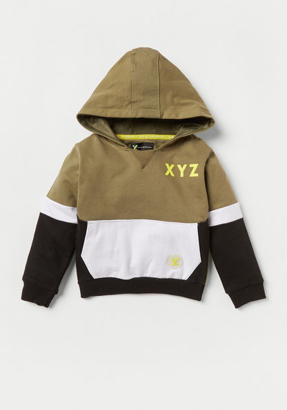 XYZ Printed Hooded Sweatshirt and Jog Pant Set