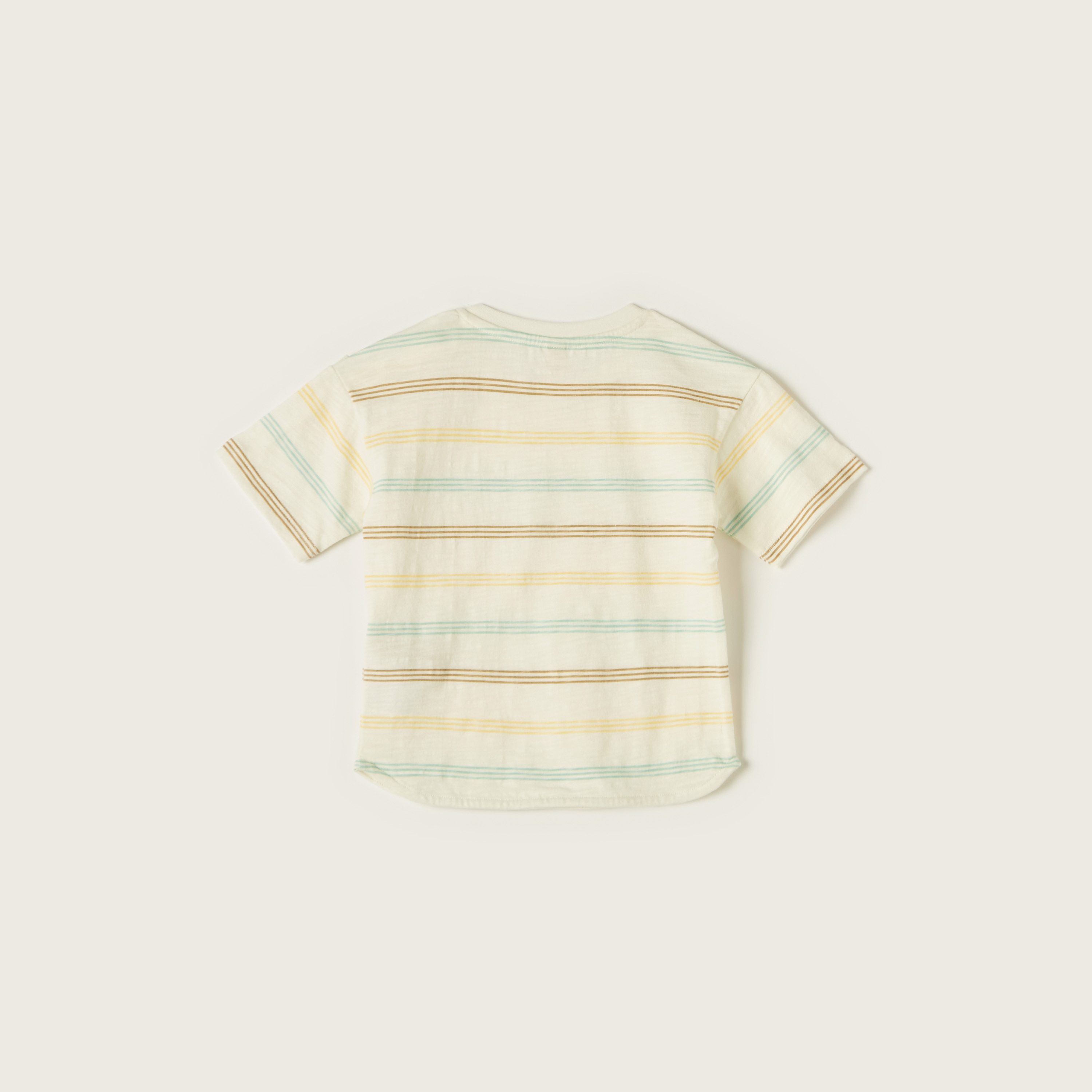 تيشيرت مخطّط بياقة ضيّقة وأكمام قصيرة من جيجلز-baby-boys-clothing-tshirtsandpolos-image-4