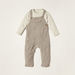 Giggles Textured Dungaree and Long Sleeve T-shirt Set-Clothes Sets-thumbnailMobile-0