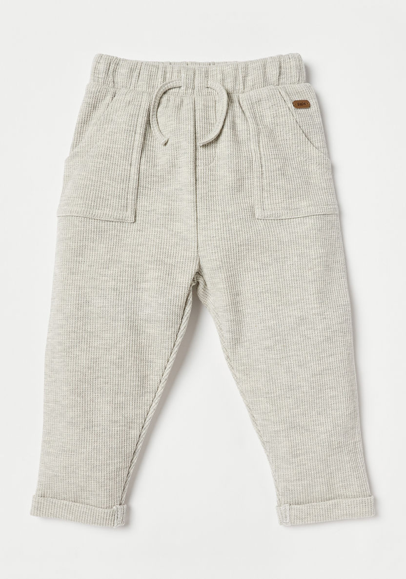 Giggles Textured Sweatshirt and Jog Pant Set-Clothes Sets-image-2