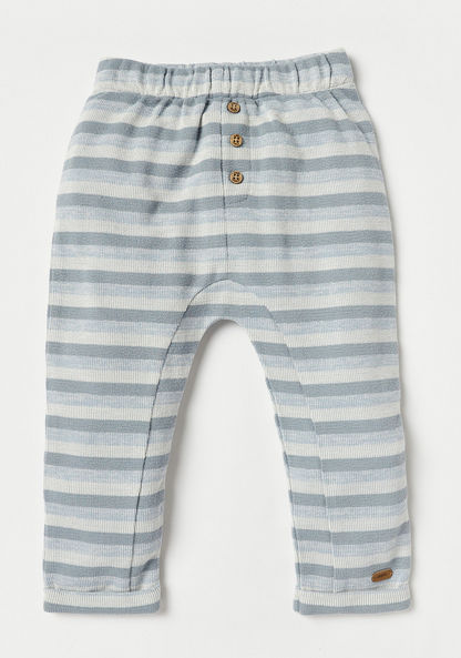 Giggles Striped T-shirt and Jog Pant Set-Clothes Sets-image-2