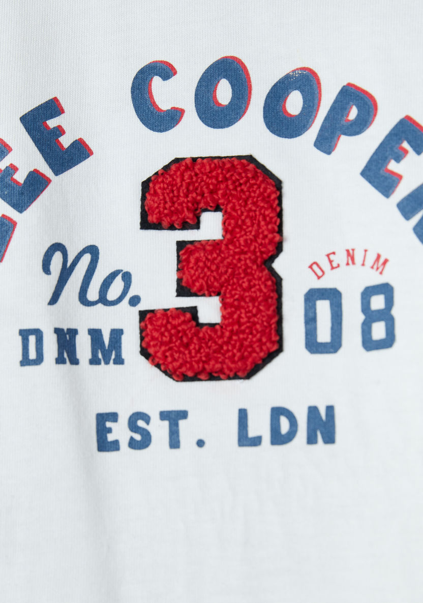 Lee Cooper Printed T-shirt with Crew Neck and Long Sleeves-T Shirts-image-2