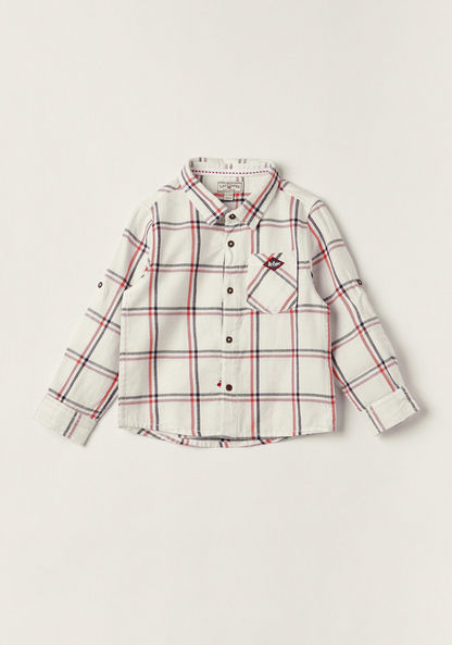 Lee Cooper Checked Long Sleeves Shirt with Button Closure and Pocket-Shirts-image-0