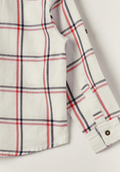 Lee Cooper Checked Long Sleeves Shirt with Button Closure and Pocket-Shirts-image-2