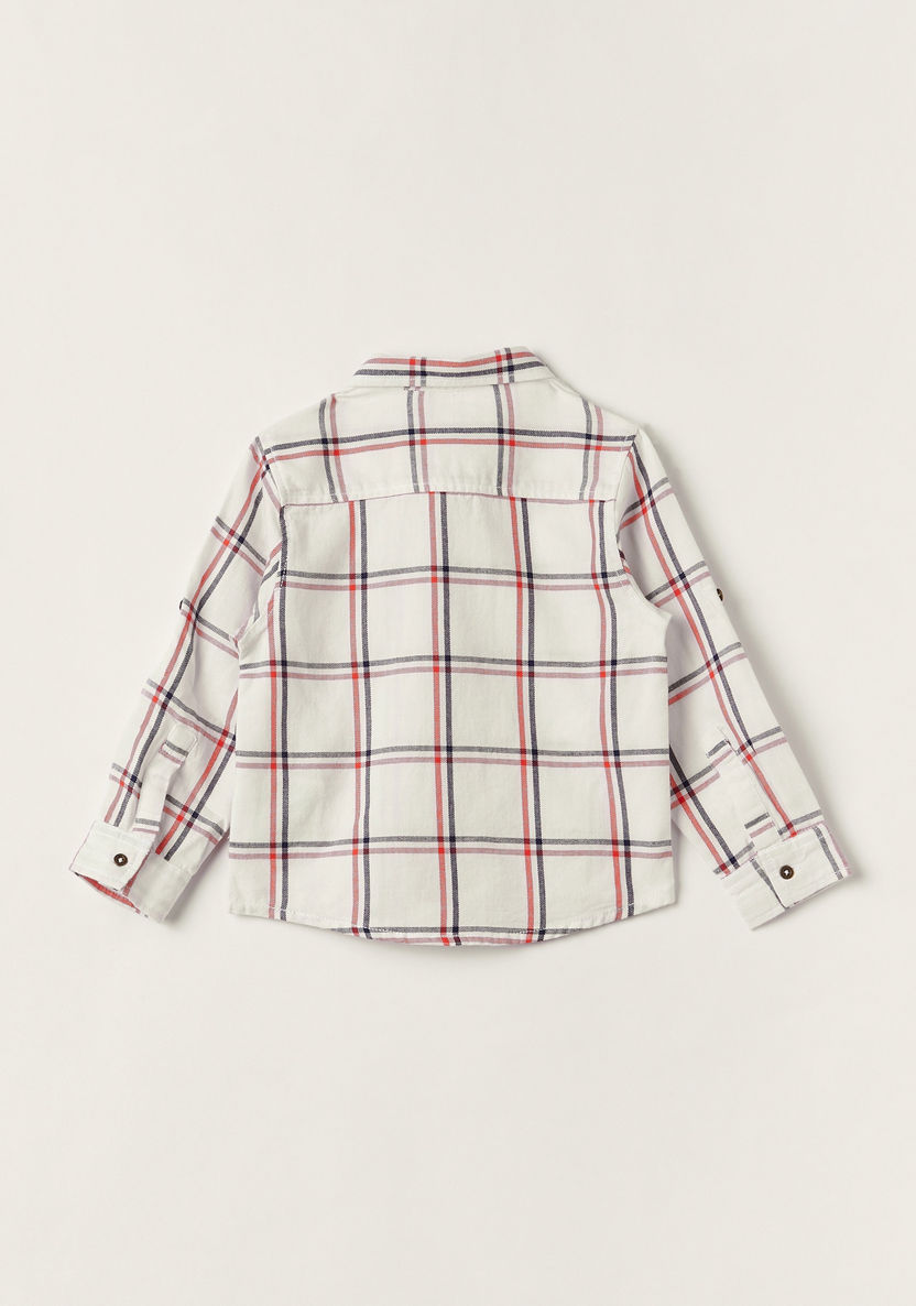 Lee Cooper Checked Long Sleeves Shirt with Button Closure and Pocket-Shirts-image-3