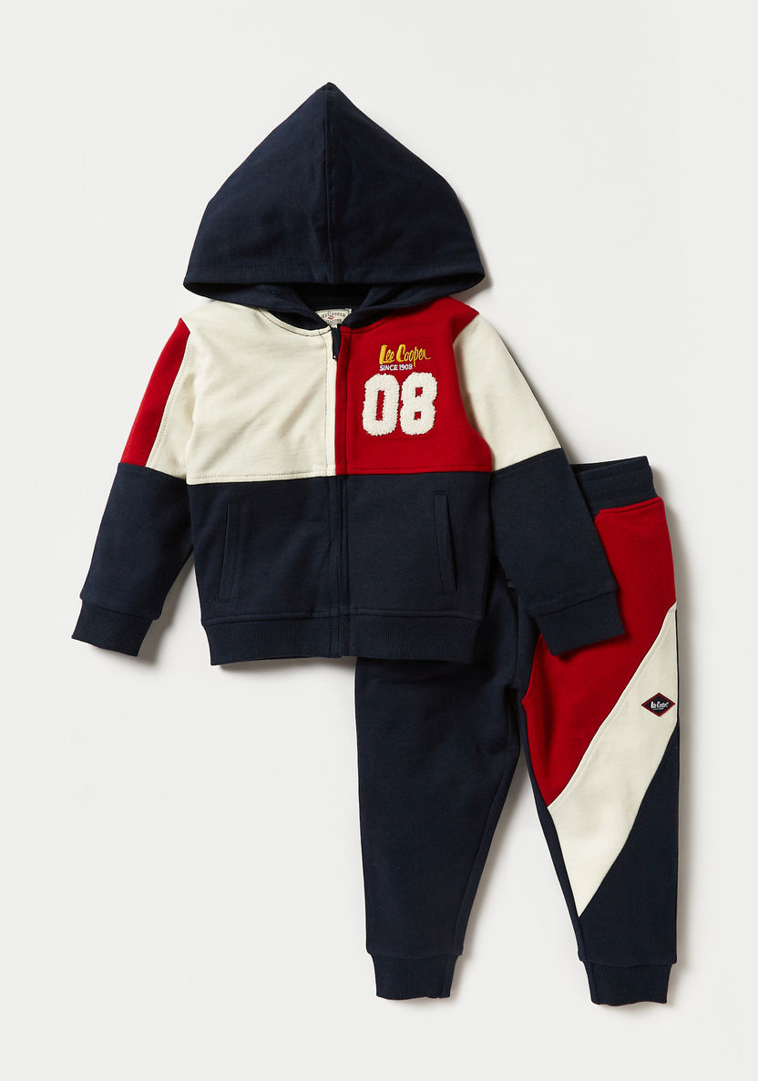 Buy Baby Boys' Lee Cooper Printed Hooded Sweatshirt and Jog Pant Set ...