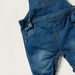 Lee Cooper Solid Denim Dungaree with Button Closure-Rompers%2C Dungarees and Jumpsuits-thumbnail-2