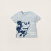 Mickey Mouse Print Crew Neck T-shirt and Shorts Set-Clothes Sets-thumbnail-1