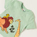 Disney Lion King Print T-shirt and Striped Shorts Set-Clothes Sets-thumbnail-3