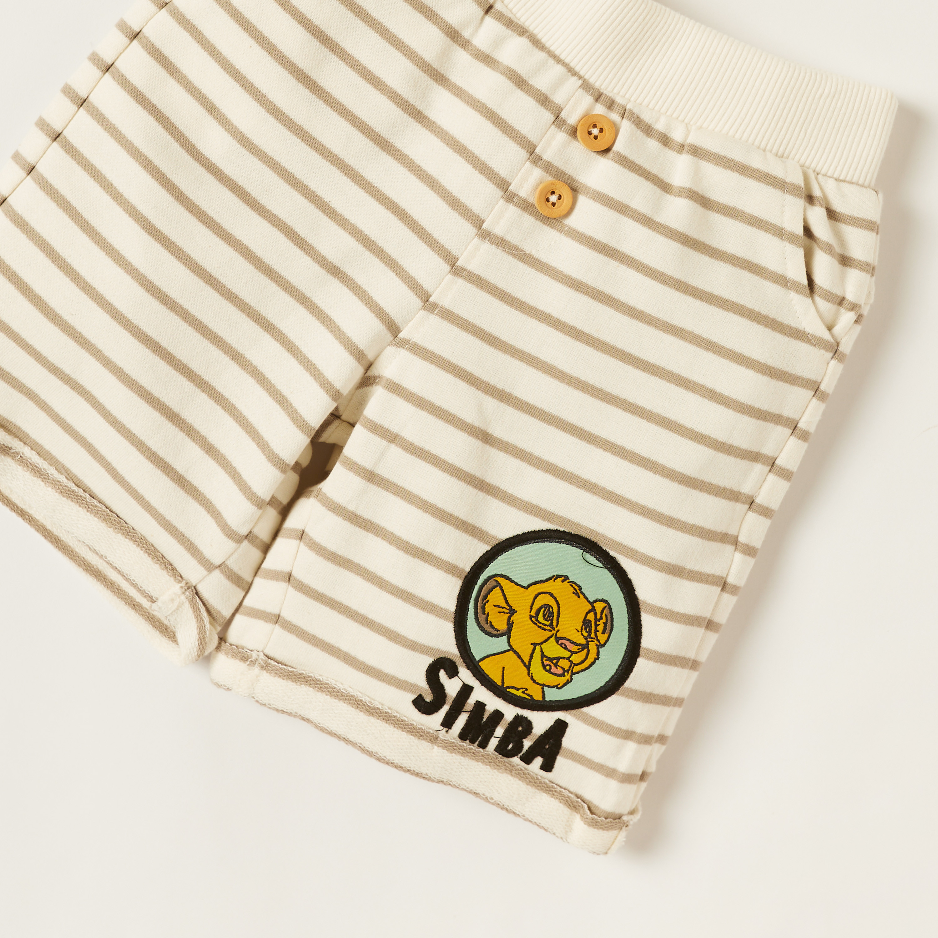 Disney Lion King Print T-shirt and Striped Shorts Set-baby-boys-clothing-setsandcoords-image-5