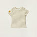 Disney Striped Round Neck T-shirt and Lion King Dungaree Set-Clothes Sets-thumbnailMobile-1