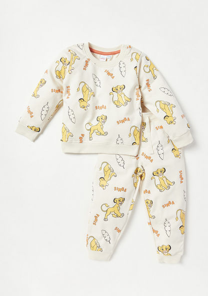 Disney Simba Print Sweatshirt and Jog Set-Clothes Sets-image-0