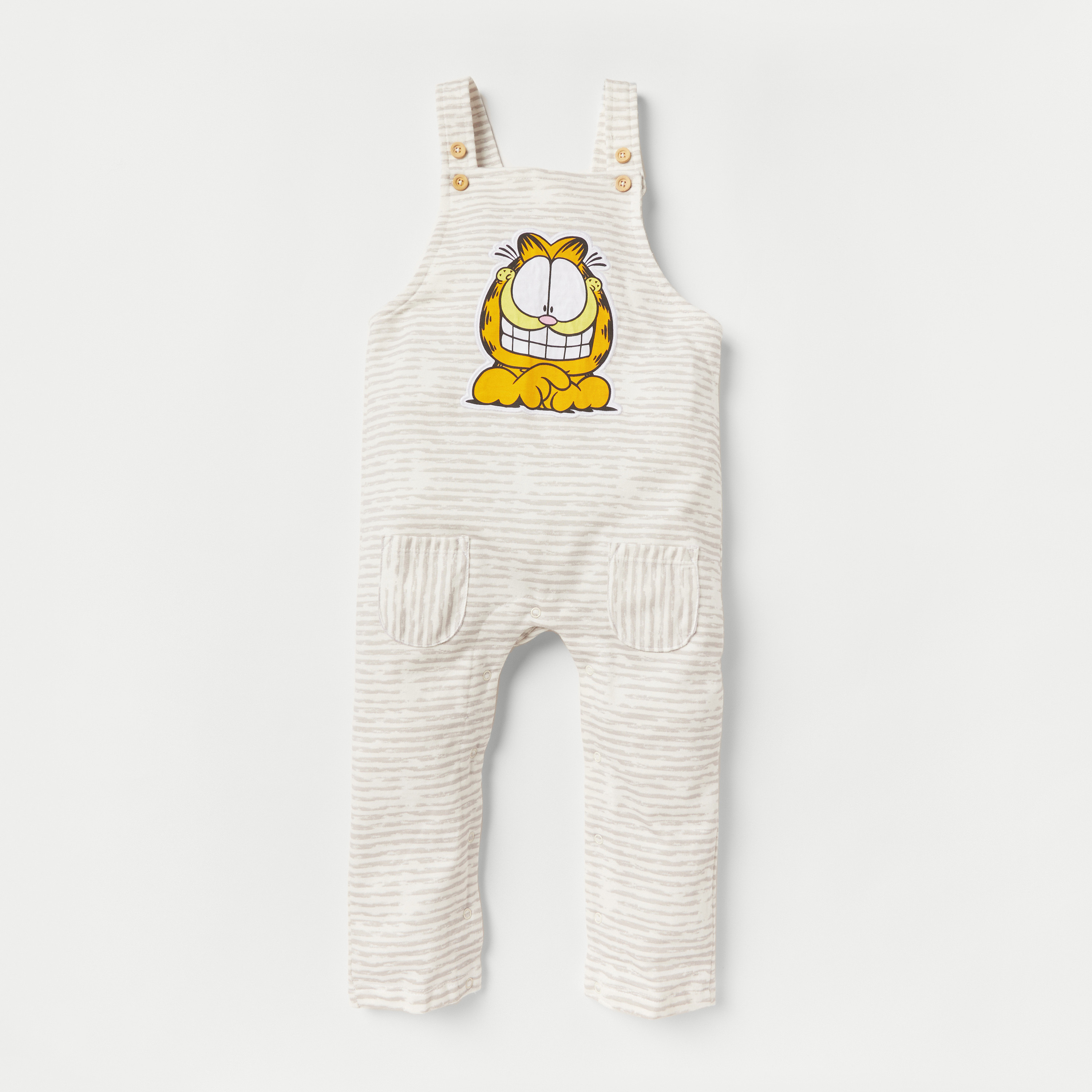 Garfield Print T-shirt and Dungaree Set-baby-boys-clothing-setsandcoords-image-3