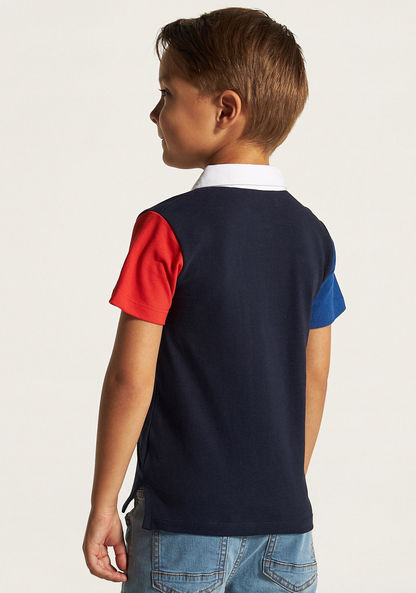 Juniors Polo T-shirt with Short Sleeves and Button Closure-T Shirts-image-3