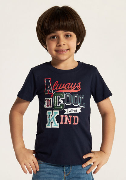 Juniors Assorted T-shirt with Crew Neck and Short Sleeves - Set of 2-T Shirts-image-2