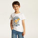 Juniors Dinosaur Print Crew Neck T-shirt with Short Sleeves - Set of 2-T Shirts-thumbnailMobile-2