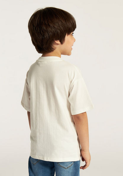Juniors Colourblock T-shirt with Crew Neck and Pocket-T Shirts-image-3