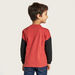 Juniors Panelled T-shirt with Long Sleeves and Kangaroo Pocket-T Shirts-thumbnailMobile-3