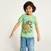 Juniors Dinosaur Print T-shirt with Round Neck and Short Sleeves-T Shirts-thumbnailMobile-1