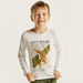 Juniors Printed Round Neck T-shirt with Long Sleeves-T Shirts-thumbnail-1
