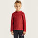 Juniors Solid T-shirt with Turtle Neck and Long Sleeves-T Shirts-thumbnail-1