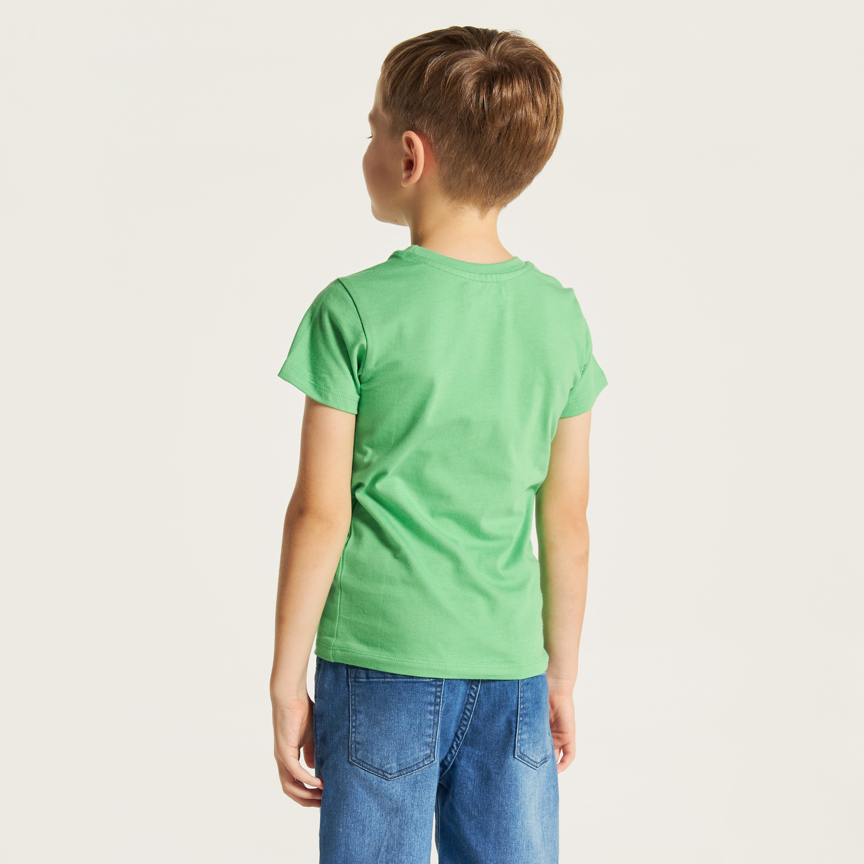 Juniors Printed Crew Neck T-shirt with Short Sleeves-boys-clothing-tshirtsandpolos-image-4
