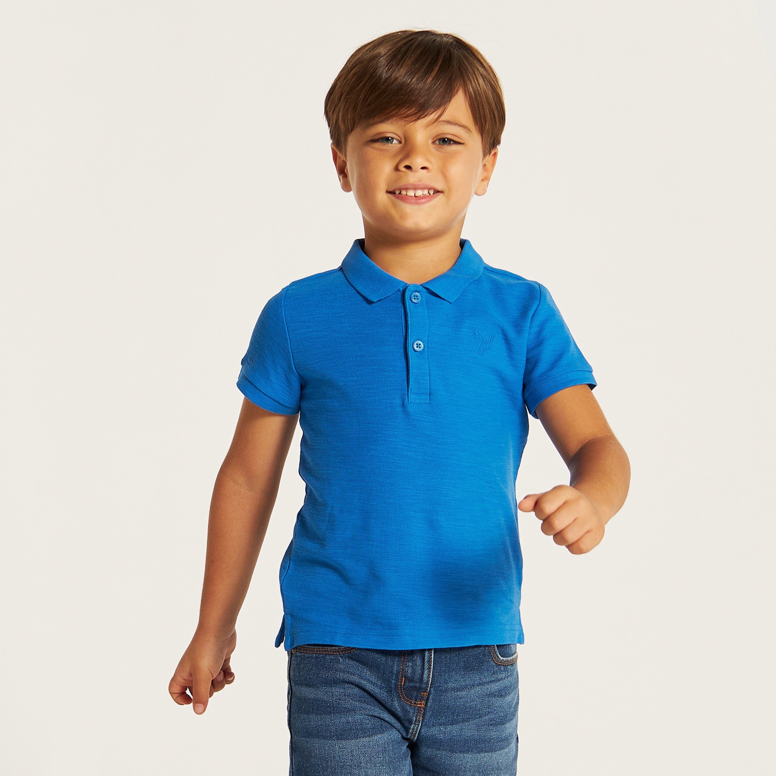تيشيرت بولو سادة بأكمام قصيرة من جونيورز-boys-clothing-tshirtsandpolos-image-1