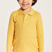 Juniors Solid Polo Neck T-shirt with Long Sleeves-T Shirts-thumbnailMobile-2
