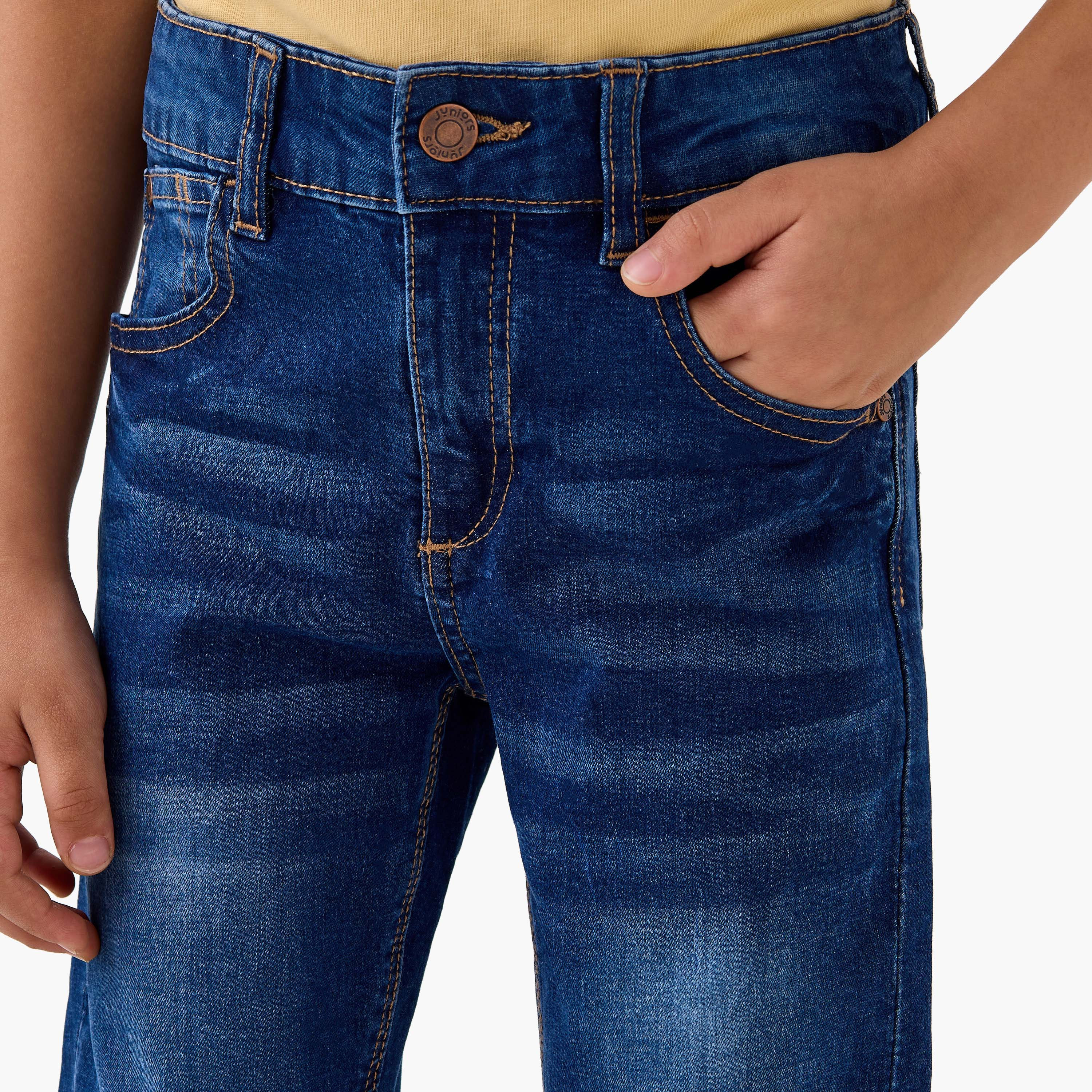 Juniors Boys' Slim Fit Jeans-baby-boys-clothing-bottoms-jeans-image-4