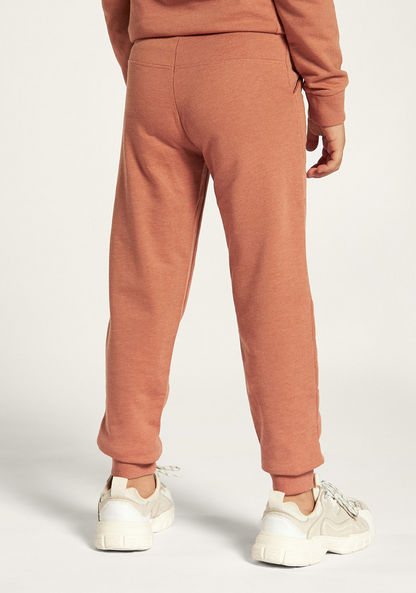 Juniors Solid Joggers with Drawstring Closure and Pockets-Joggers-image-3