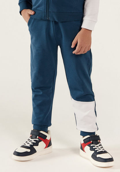 Juniors Panel Detail Joggers with Drawstring Waistband and Pockets-Joggers-image-0