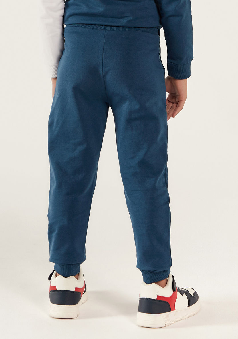 Juniors Panel Detail Joggers with Drawstring Waistband and Pockets-Joggers-image-3