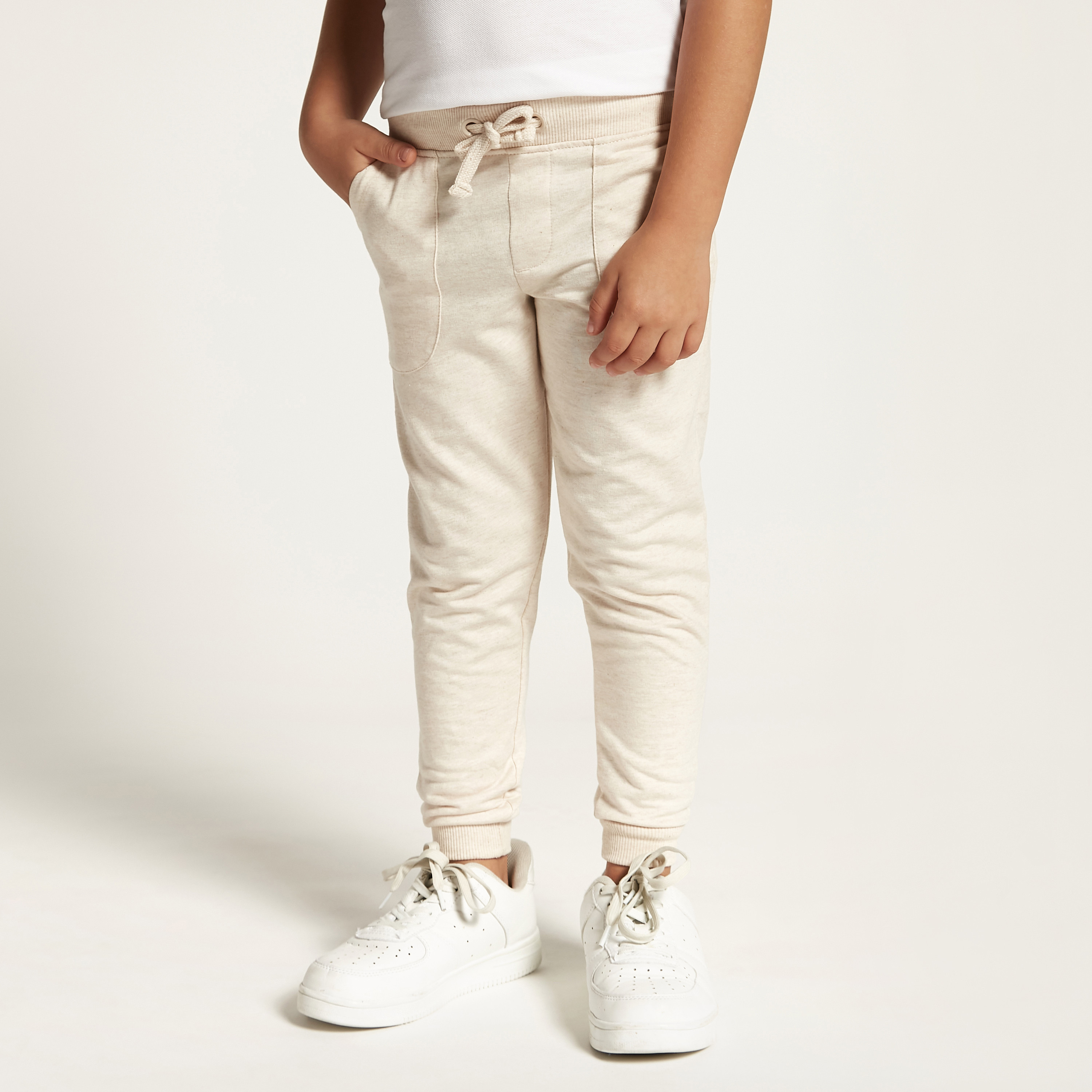 Juniors Solid Jog Pants with Drawstring Closure and Pockets-boys-clothing-bottoms-joggersandtrackpants-image-1