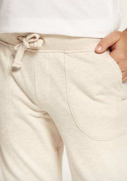 Juniors Solid Jog Pants with Drawstring Closure and Pockets-Joggers-image-2
