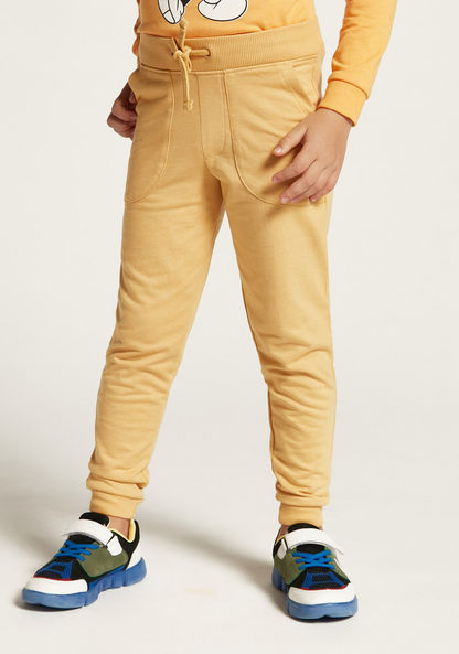 Juniors Solid Joggers with Pockets and Drawstring Closure