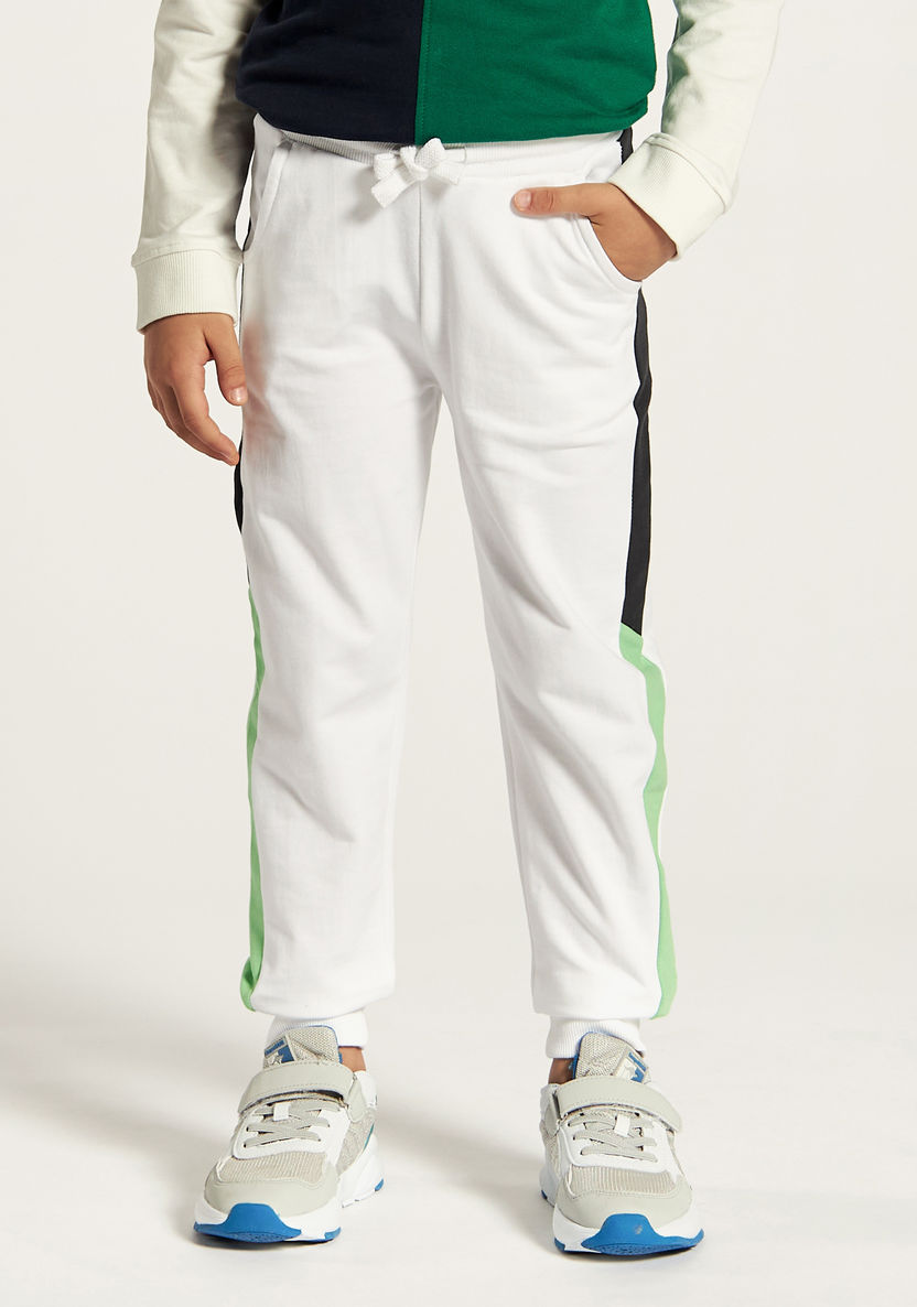 Juniors Panel Detail Joggers with Pockets and Drawstring Closure-Joggers-image-0