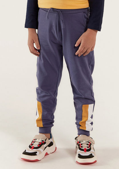 Juniors Panel Detail Joggers with Pockets and Drawstring Waistband-Joggers-image-0