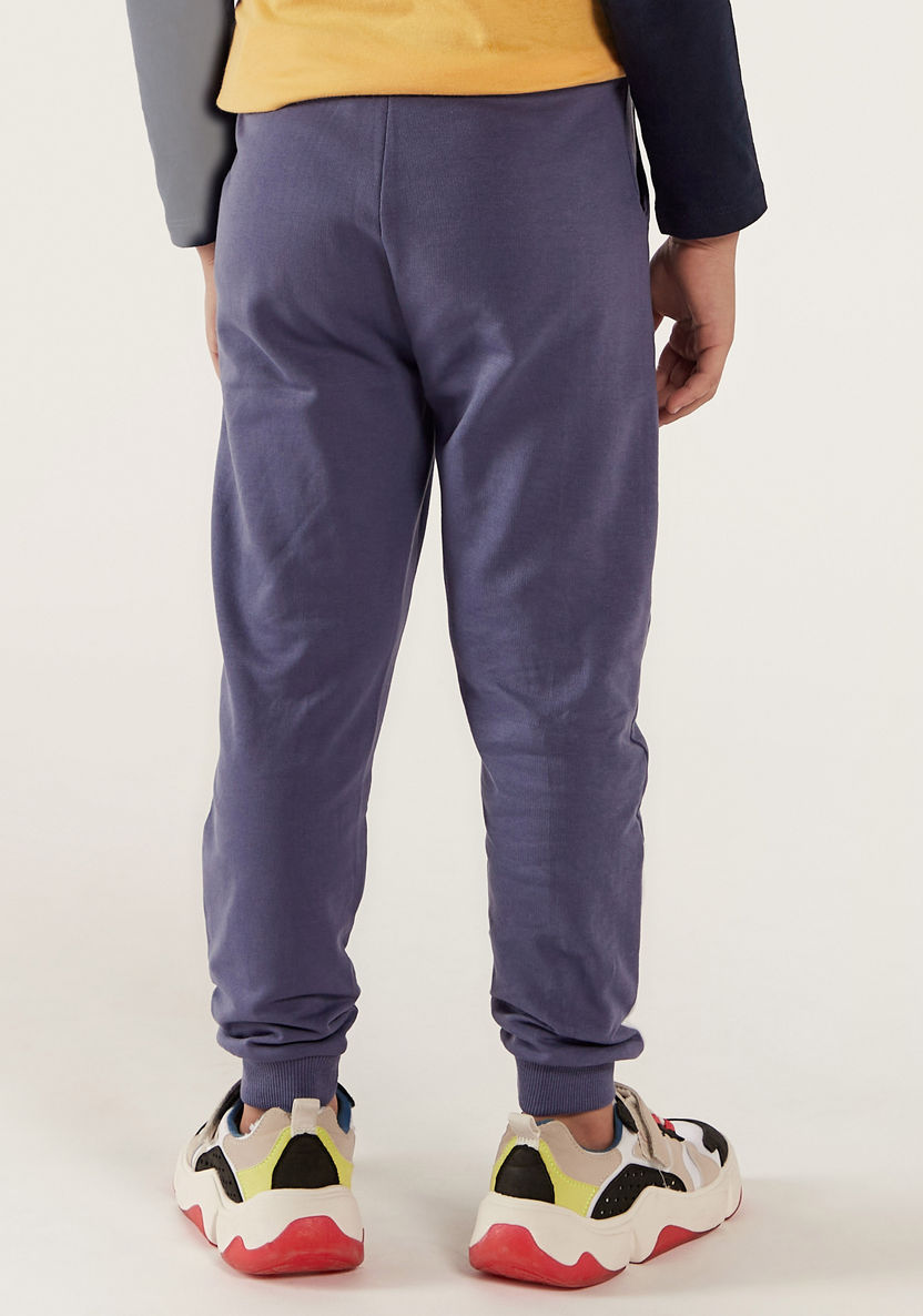 Juniors Panel Detail Joggers with Pockets and Drawstring Waistband-Joggers-image-3
