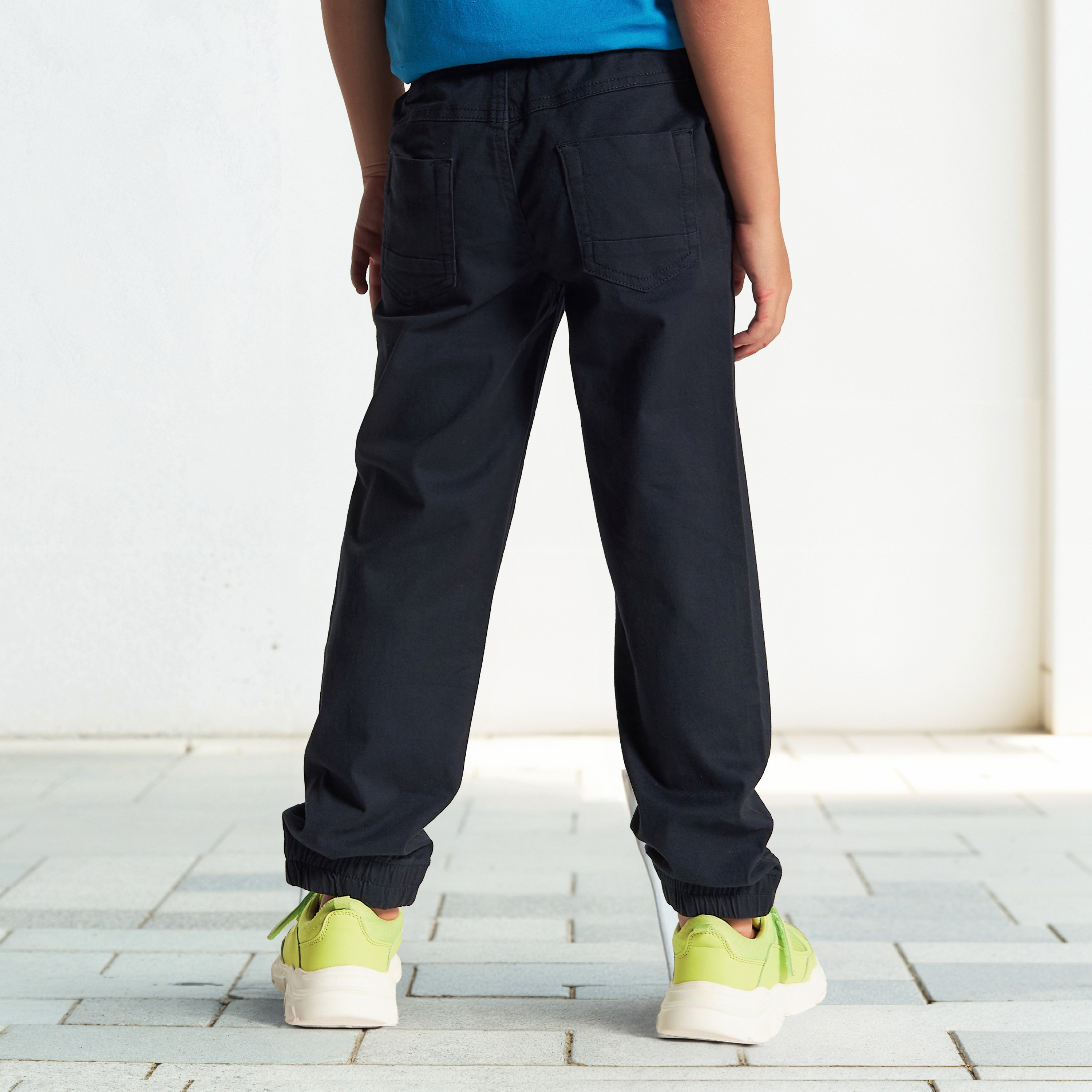 Juniors Solid Mid-Rise Jog Pants with Pockets and Drawstring Closure-boys-clothing-bottoms-trousers-image-3