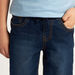 Juniors Solid Denim Shorts with Drawstring Closure and Pockets-Shorts-thumbnailMobile-3