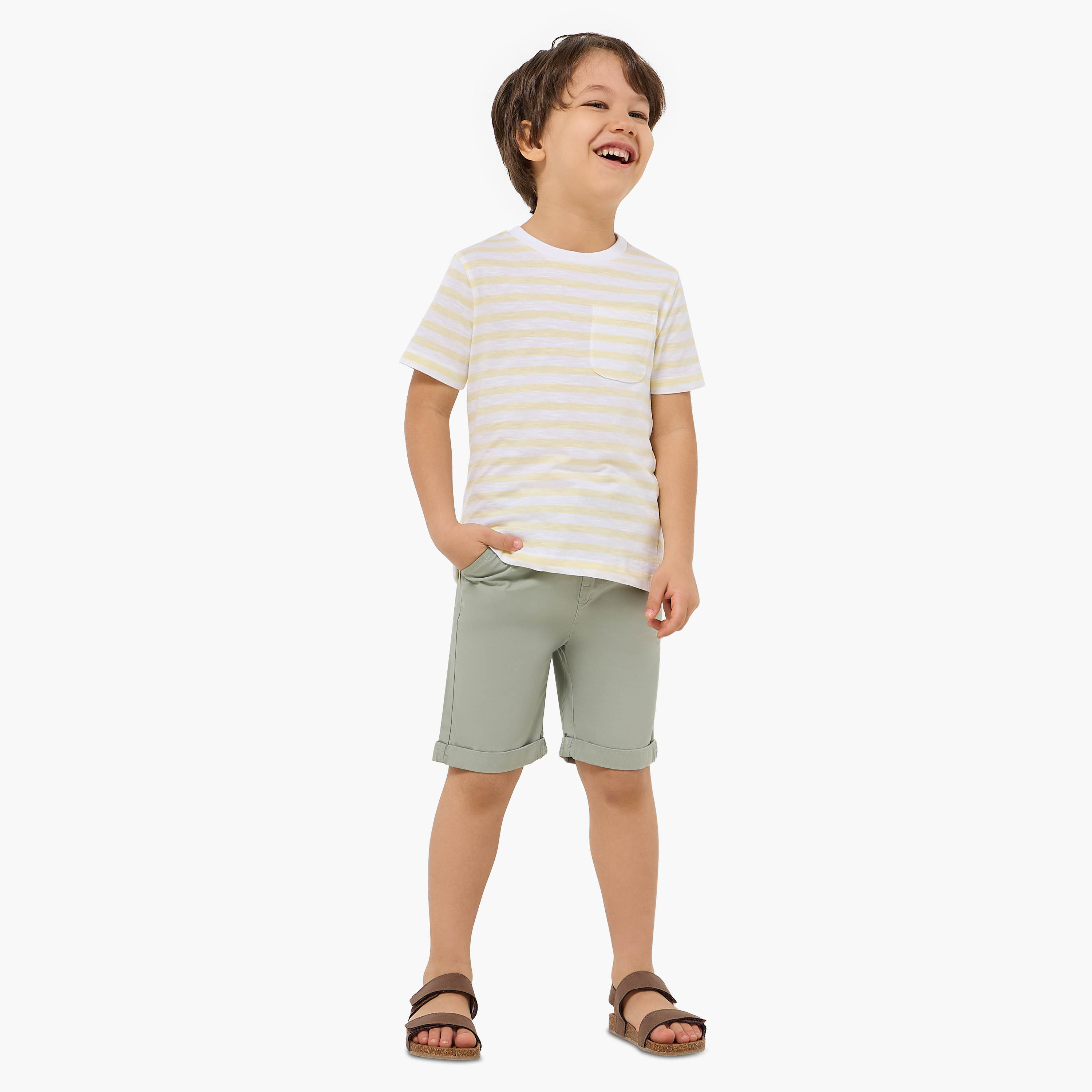 Juniors Solid Shorts with Drawstring Closure and Pockets-boys-clothing-bottoms-shorts-image-2