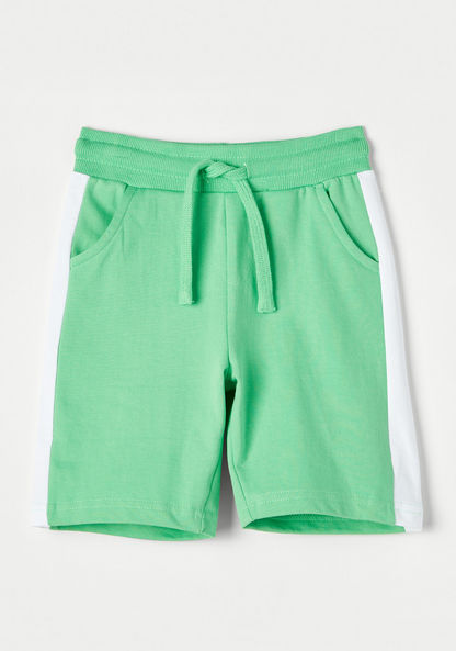 Juniors Panelled Shorts with Drawstring Closure and Pockets-Shorts-image-0