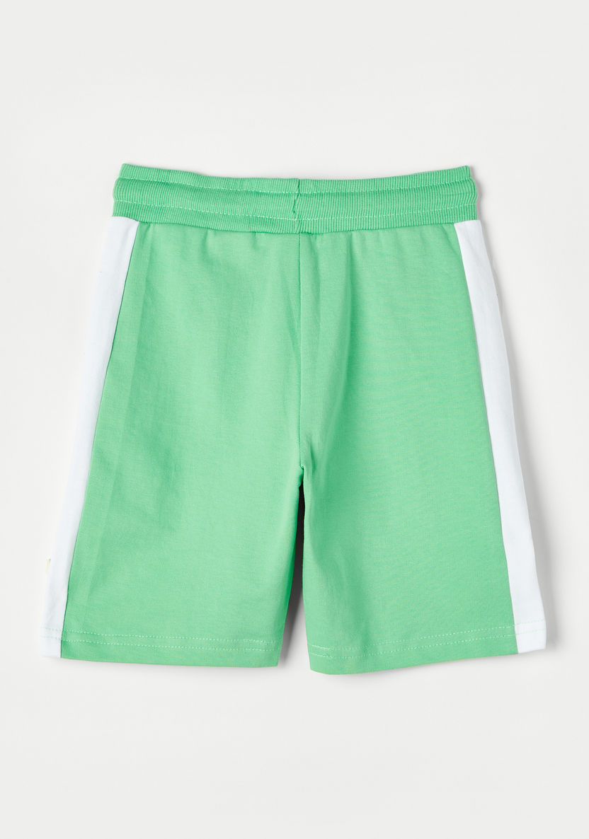 Juniors Panelled Shorts with Drawstring Closure and Pockets-Shorts-image-3