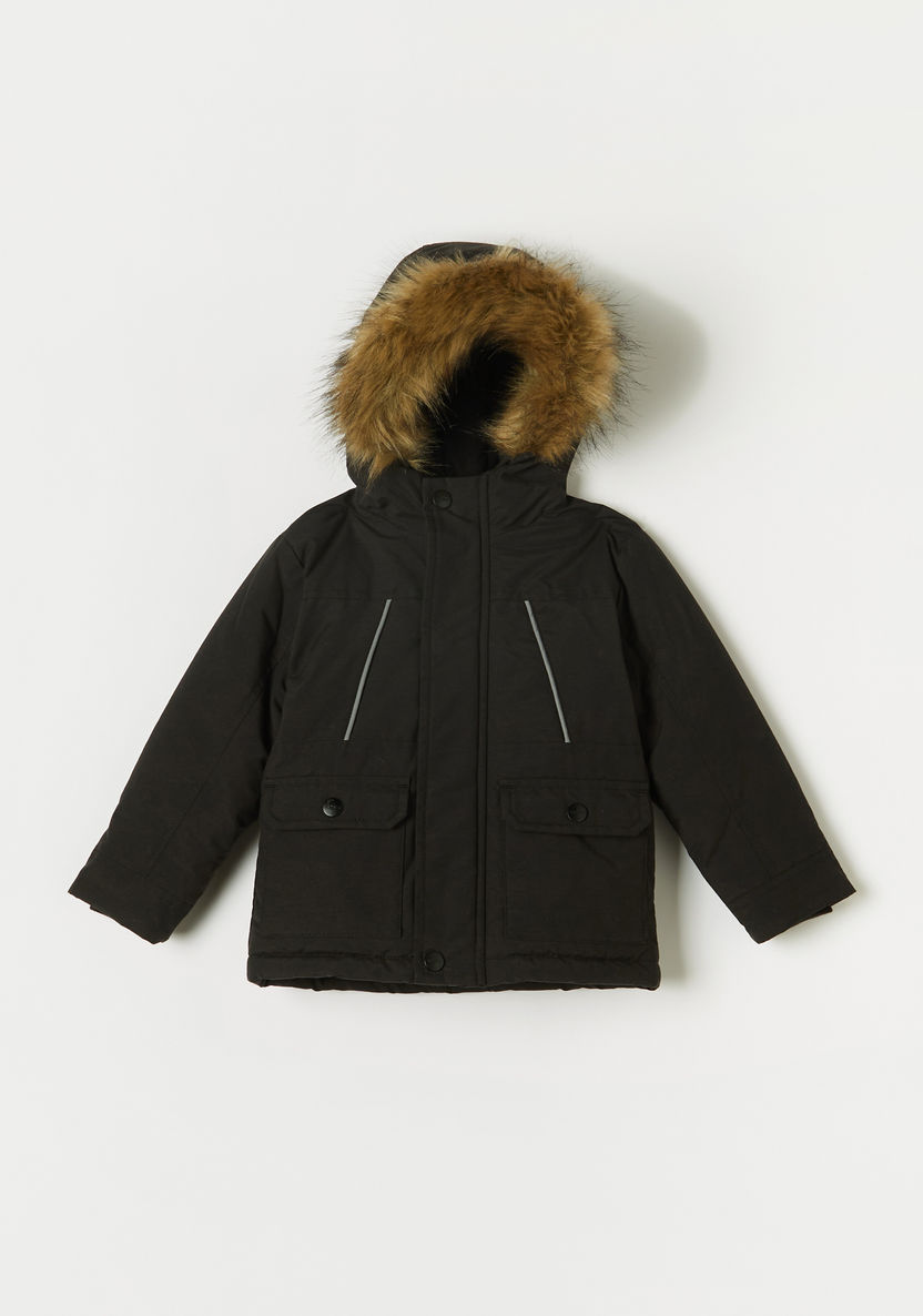 Buy Juniors Solid Jacket with Hood and Pockets Online | Babyshop UAE
