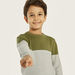 Juniors Colourblock Pullover with Crew Neck and Long Sleeves-Sweaters and Cardigans-thumbnail-2