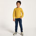 Juniors Textured Sweater with Crew Neck and Long Sleeves-Sweaters and Cardigans-thumbnailMobile-0