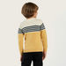 Juniors Striped Sweater with Crew Neck and Long Sleeves-Sweaters and Cardigans-thumbnailMobile-3