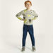 Juniors Printed Pullover with Crew Neck and Long Sleeves-Sweaters and Cardigans-thumbnailMobile-1