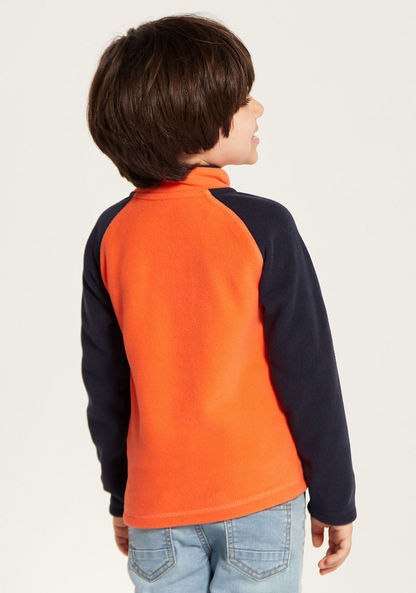 Juniors Sweatshirt with Long Sleeves and Zip Closure