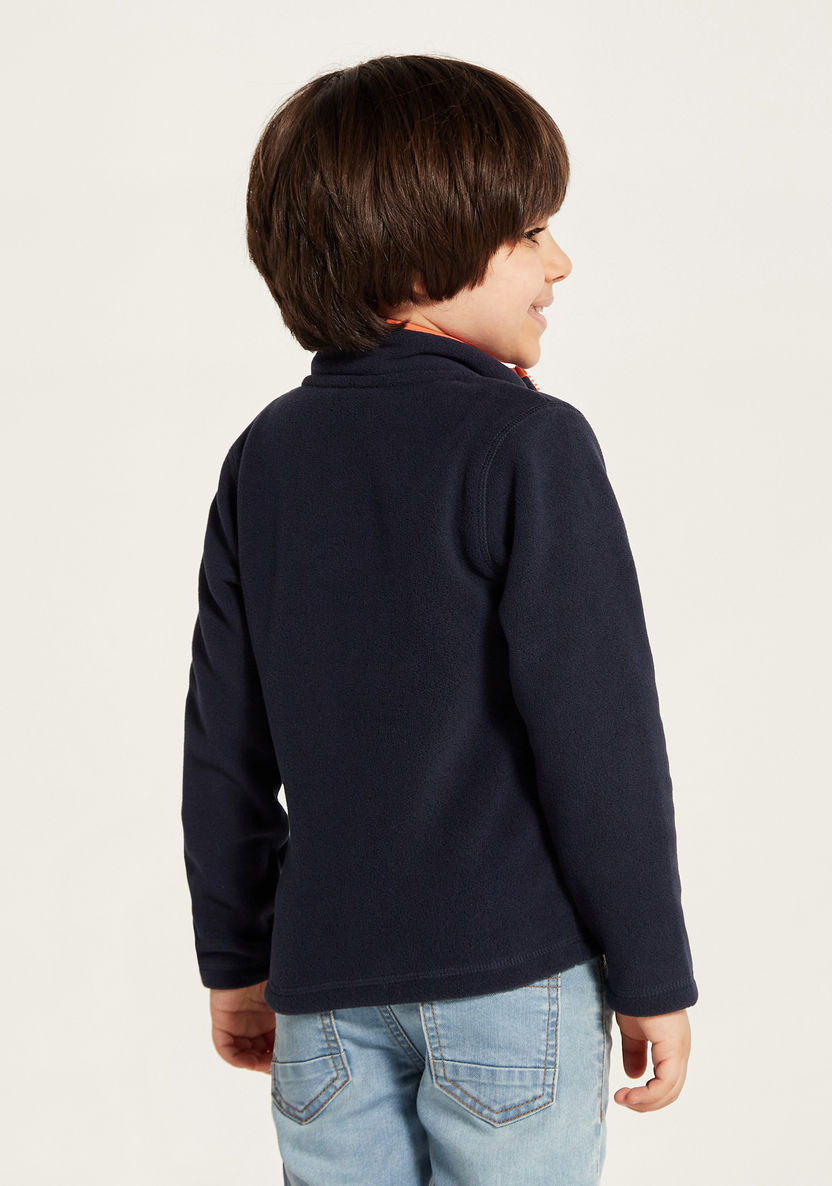 Juniors Solid Sweatshirt with Long Sleeves and Pockets-Sweatshirts-image-3